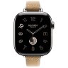 Apple Watch Hermes Series 11 42mm, тонкий ремешок из плетенного нейлона коричневый