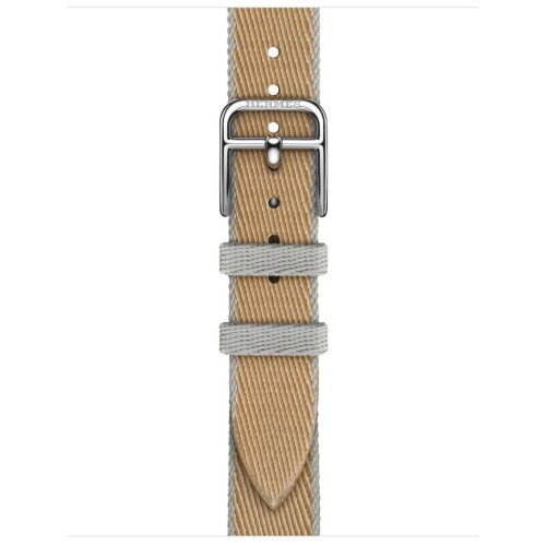 Apple Watch Hermes Series 11 42mm, тонкий ремешок из плетенного нейлона коричневый