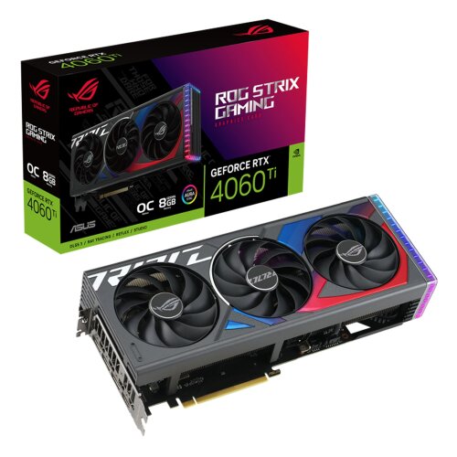 Видеокарта NVIDIA ASUS ROG Strix GeForce RTX 4060 Ti OC 8GB
