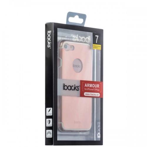 Накладка металлическая iBacks Premium для iPhone 8 и 7 - Essence Rose Gold Розовое золото