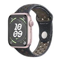 Apple Watch Series 9 45mm, Pink Aluminum Case with Nike Sport Band - Midnight Sky