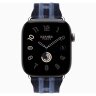 Apple Watch Hermes Series 12 46mm, трикотажный ремешок Rocabar Club синий