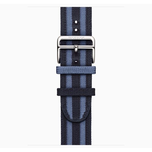 Apple Watch Hermes Series 12 46mm, трикотажный ремешок Rocabar Club синий