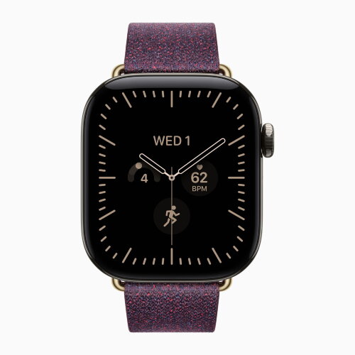 Apple Watch Series 12 42mm, Natural Titanium Case with Modern Buckle - Mulberry