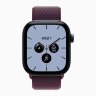 Apple Watch Series 12 42mm, Night Blue Ceramic Case with Sport Loop - Burgundy
