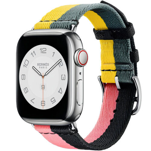 Apple Watch Hermes Series 10 42mm, ремешок из плетеного нейлона 4 цвета