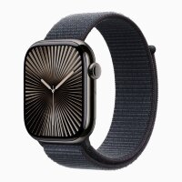 Apple Watch Series 10 42mm, Slate Titanium Case with Sport Loop - Ink