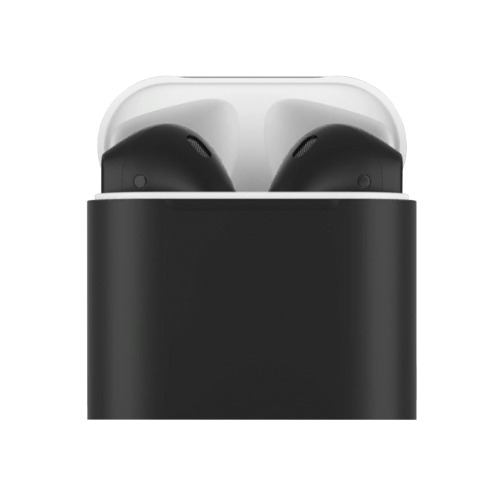 Черные матовые наушники Apple AirPods 2 (2019) в зарядном футляре