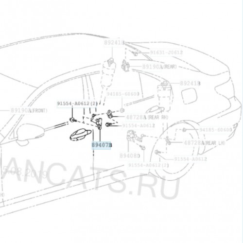 Датчик положения кузова Lexus LS 460/600, задний правый (8940750070)