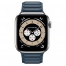 Apple Watch Edition Series 6 Titanium 44mm, кожаный ремешок "балтийский синий"