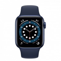 Apple Watch Series 6 40 мм, GPS + Cellular, синий алюминий, спортивный ремешок «тёмный ультрамарин»