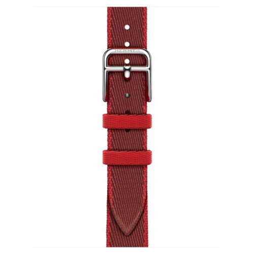 Apple Watch Hermes Series 11 42mm, тонкий ремешок из плетенного нейлона красный