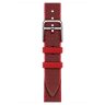 Apple Watch Hermes Series 11 42mm, тонкий ремешок из плетенного нейлона красный