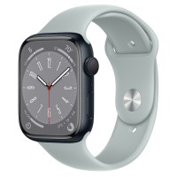 Apple Watch Series 8 45mm, Midnight Aluminum Case with Sport Band - Succulent