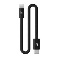 Короткий плетёный кабель Beats USB-C — Lightning, 20 см, черный