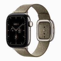 Apple Watch Series 12 42mm, Natural Titanium Case with Modern Buckle - Sage