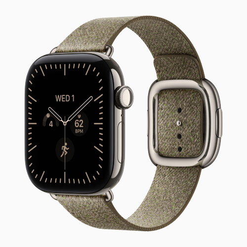 Apple Watch Series 12 42mm, Natural Titanium Case with Modern Buckle - Sage