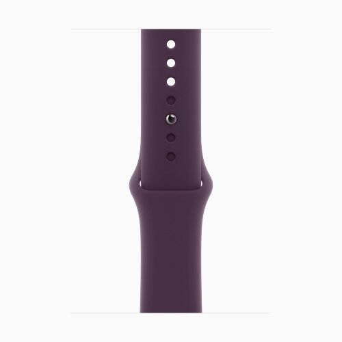 Apple Watch Series 10 46mm, Silver Aluminum Case with Sport Band - Plum