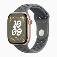 Apple Watch Series 10 46mm, Rose Gold Aluminum Case with Nike Sport Band - Cargo Khaki