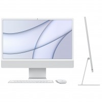 Apple iMac 24" (2021, M1, 8 ГБ, 256 ГБ SSD, 8-ядер CPU, 8-ядер GPU), серебристый, MGPC3RU/A