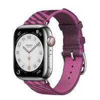 Apple Watch Series 7 Hermes 41mm, with Jumping Single Tour Cassis / Magnolia