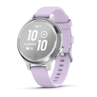 Умные часы Garmin Lily 2 Active 35mm, Silver, Purple Jasmine Silicone Band