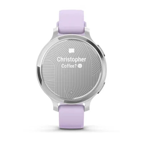 Умные часы Garmin Lily 2 Active 35mm, Silver, Purple Jasmine Silicone Band