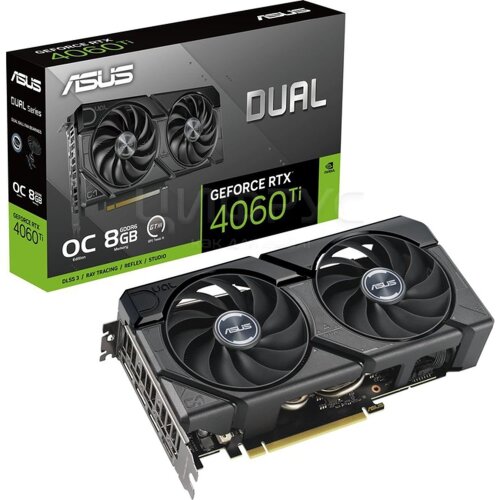 Видеокарта NVIDIA ASUS Dual GeForce RTX 4060 Ti OC 8GB