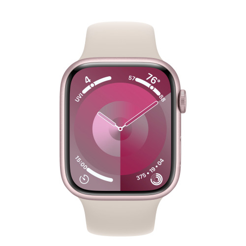 Apple Watch Series 9 41mm, Pink Aluminum Case with Sport Band - Starlight