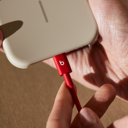 Плетёный кабель Beats USB-A — USB-C, 1,5 м, красный