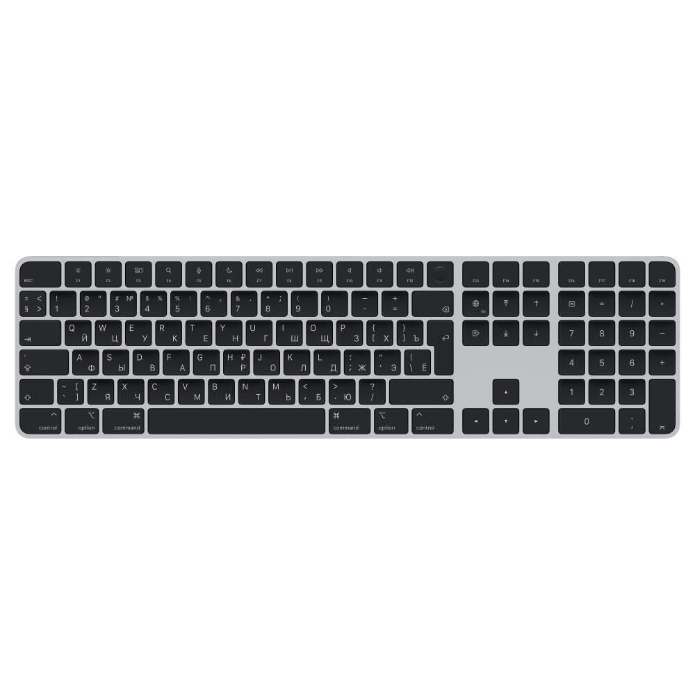 Купить Magic Keyboard, Touch ID and Numeric Keypad для Mac, Apple silicon,  Russian, Black Keys в Москве, цена