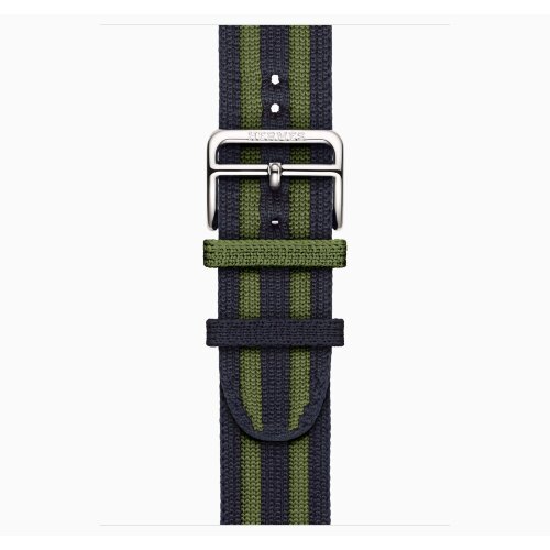 Apple Watch Hermes Series 12 46mm, трикотажный ремешок Rocabar Club сине-зеленый