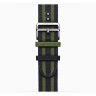 Apple Watch Hermes Series 12 46mm, трикотажный ремешок Rocabar Club сине-зеленый