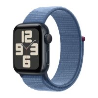 Apple Watch SE (2023) 40mm, Midnight Aluminum Case with Sport Loop - Winter Blue (Голубой)