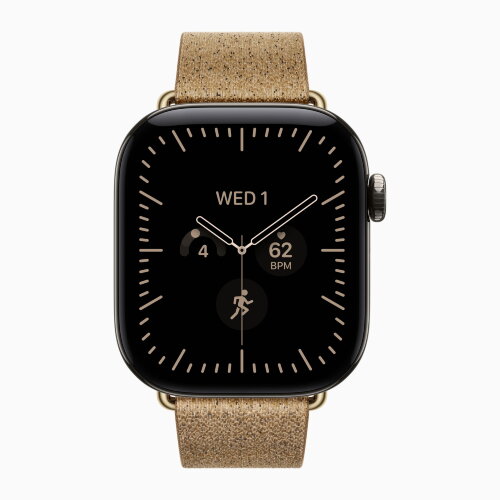 Apple Watch Series 12 42mm, Natural Titanium Case with Modern Buckle - Camel