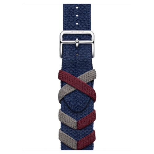 Apple Watch Hermes Series 10 42mm, ремешок из трикотажа темно-синий