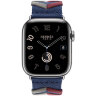 Apple Watch Hermes Series 10 42mm, ремешок из трикотажа темно-синий