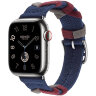 Apple Watch Hermes Series 10 42mm, ремешок из трикотажа темно-синий