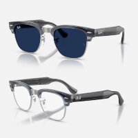 Ray-Ban Meta Audio Clubmaster Transitions (небесно-голубой прозрачный / фотохром Sapphire)