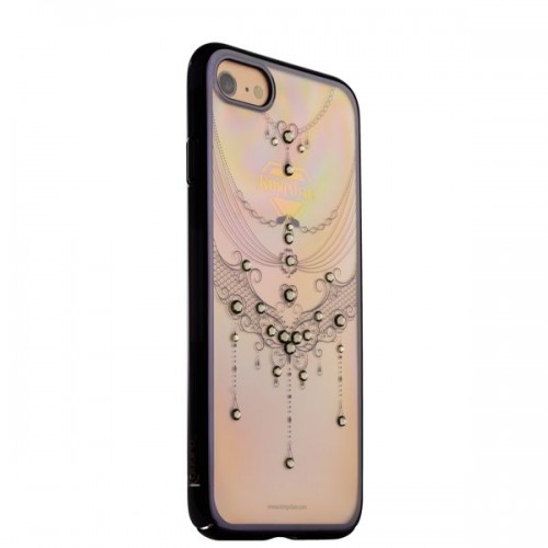 Чехол-накладка KINGXBAR для iPhone 8 и 7 со стразами Swarovski - черный (Бабочка)