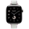 Apple Watch Hermes Series 11 42mm, тонкий ремешок из плетенного нейлона серый