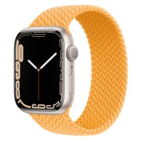 Apple Watch Series 7 45 мм, из алюминия «Сияющая звезда», плетеный монобраслет «Спелый маис»