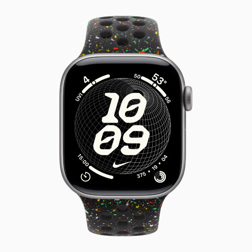 Apple Watch Series 11 42mm, Space Gray Aluminum Case with Nike Sport Band - Midnight Black