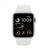 Apple Watch SE (2022) 40mm, Silver Aluminum Case with Sport Band - White