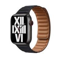 Кожаный ремешок 41mm Leather Link M/L для Apple Watch - Midnight