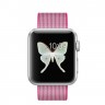 Apple Watch Sport 38mm with Plaited Nylon Pink / Розовый плетеный нейлон