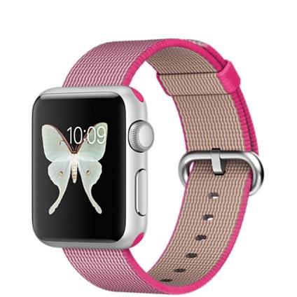 Apple Watch Sport 38mm with Plaited Nylon Pink