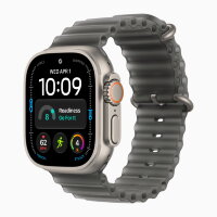 Apple Watch Ultra 4 49mm Titanium Case with Translucent Black Ocean Band