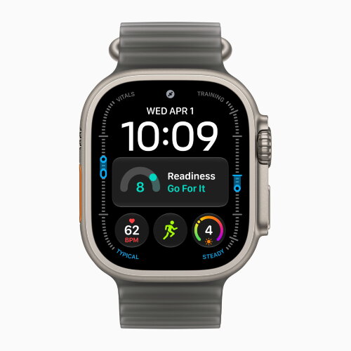 Apple Watch Ultra 4 49mm Titanium Case with Translucent Black Ocean Band