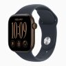 Apple Watch Series 12 46mm, Dark Bronze Aluminum Case with Sport Band - Navy Blue